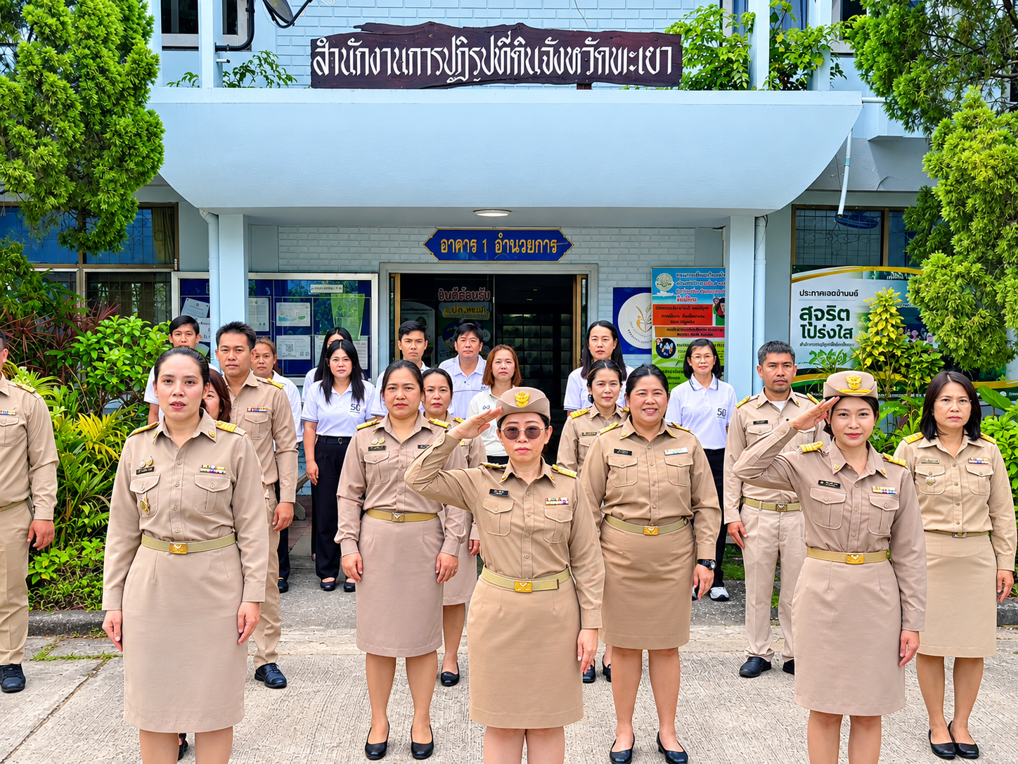 title - สำนักงานการปฏิรูปที่ดินจังหวัดพะเยา ร่วมกิจกรรม เคารพธงชาติไทย เนื่องในวันพระราชทานธงชาติไทย (Thai National Flag Day) ณ สำนักงานการปฏิรูปที่ดินจังหวัดพะเยา